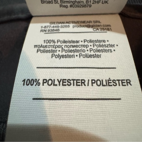 Gildan Men's Performance Dark Gray Short Sleeve Athletic Tee 100% Polyester NWOT - Picture 4 of 5